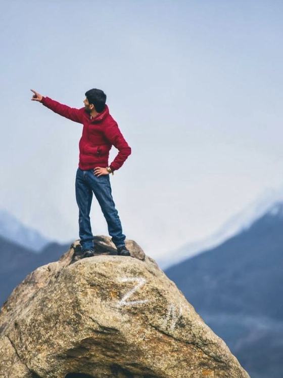 On the rocks, Above Hunza